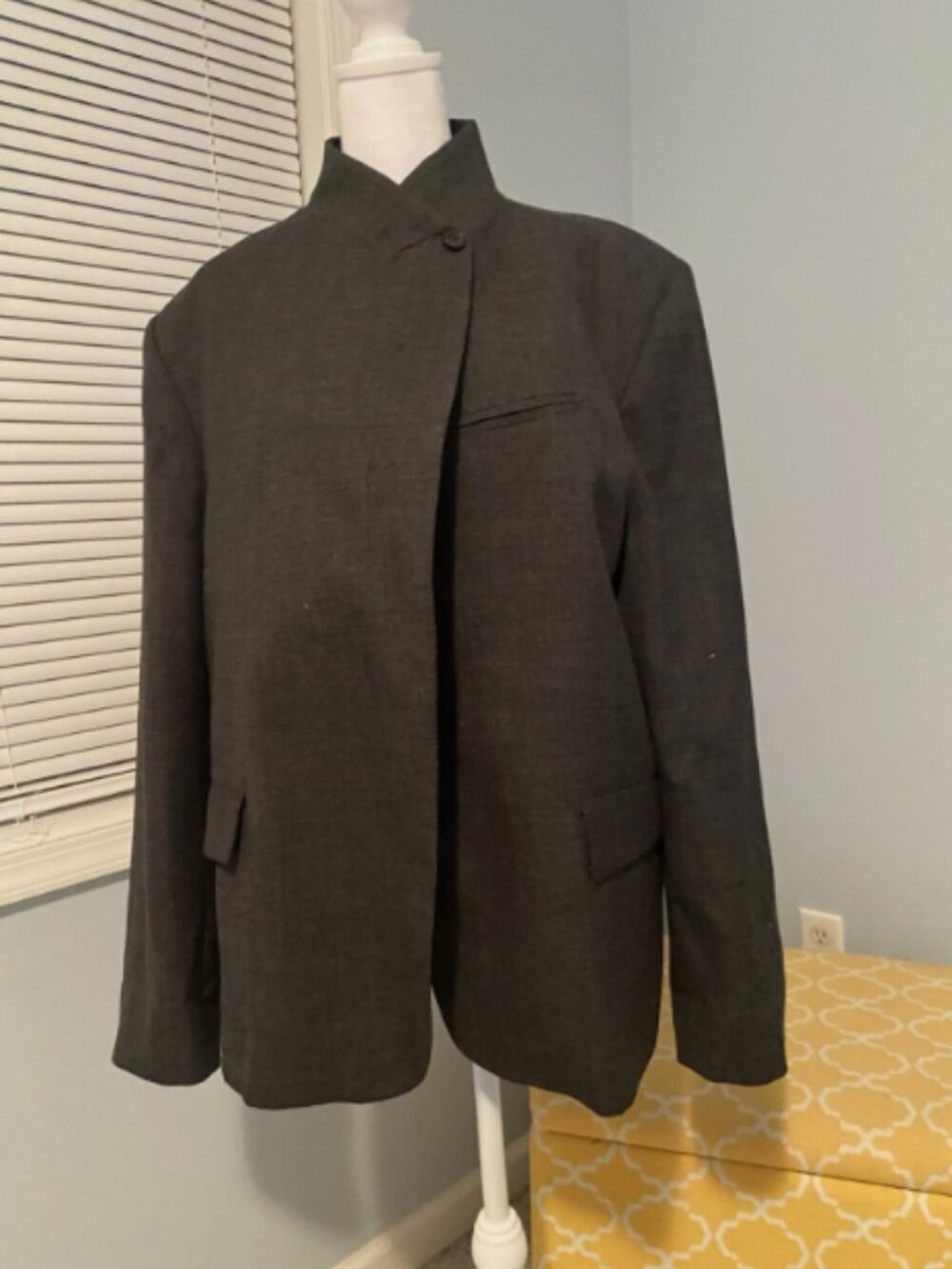 Zara Women Wool Collection One Button Blazer Size XL